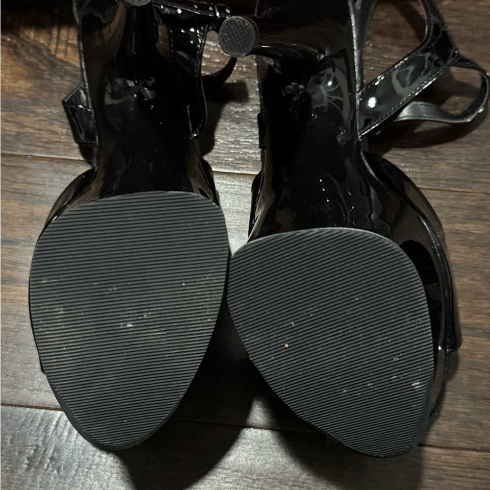 Pleaser Moon-709 skull platform heels black patent size 8 NIB - Picture 8 of 14